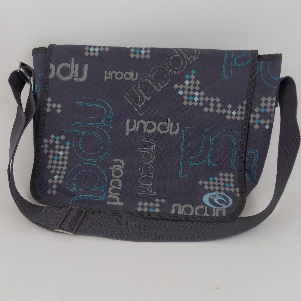 Rip Curl Satchel Laptop Messenger Bag Gray